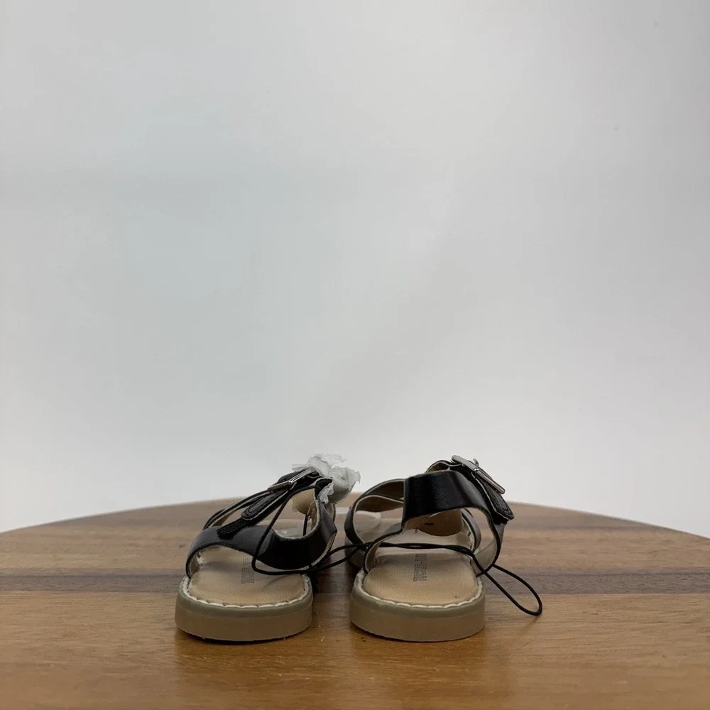 New Girls‎ Little Kids Tucker + Tate Tarya Strappy Black Sandals Size 7 C NWOB